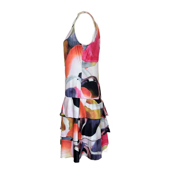 Women's Ruffle Tank Dress Size L Print Summer Dress Michael Tyler NWT - Picture 5 of 6